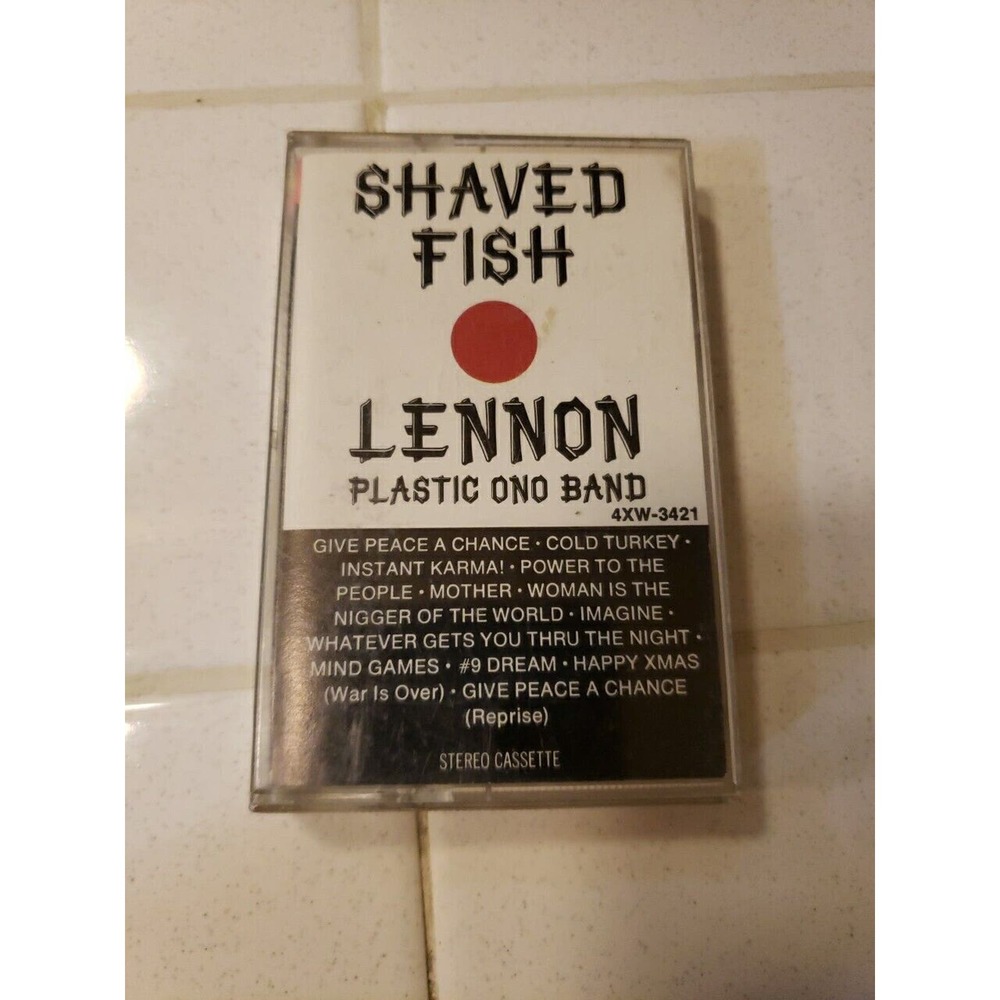 JOHN LENNON Shaved Fish Cassette Tape 1975 Rock Plastic Ono Band